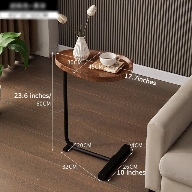 A versatile and stylish 23.62 inch tall C-Shaped Side Table, Coffee Table that easily fits on the side of a sofa or chair, made