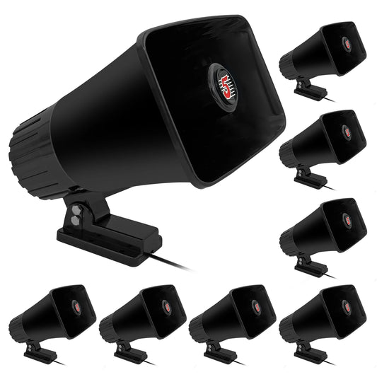 5 Core PA Horn Speaker 8Pcs 8 Inch 65W Loud Audio Outdoor Speakers System 8Ohm Reflex Megaphone-HW 508 BLK 8PCS