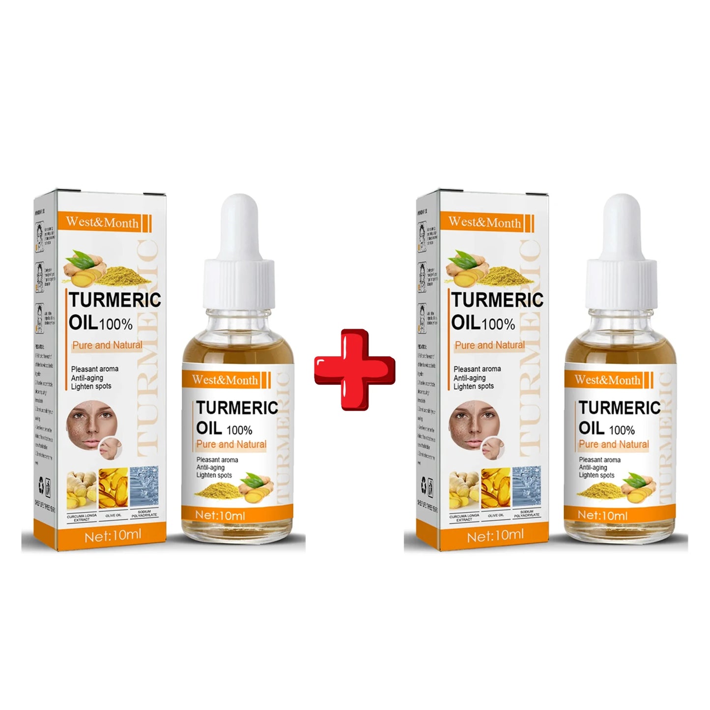 Turmeric Essence Oil Firming Tightening Fade Fine Lines Brighten Skin Tone Remove Melanin Deeply Moisturizing Facial Serum Oil
