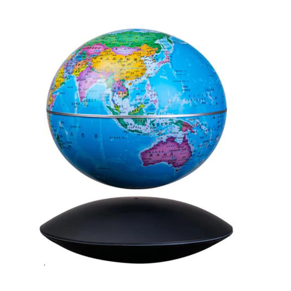 New Creativity 3D Magnetic Levitation Globe LED Night Light 6inch Rotating Globe Floating Desk Lamp For Home Decoration Gift