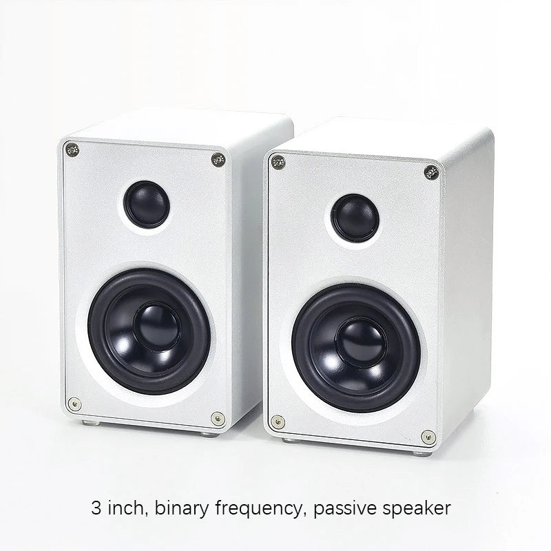 BRZHIFI Audio 3 Inch Aluminum Alloy Speaker Desktop 2.0 Channel Two-way Passive Stereo Computer Satellite Surround Wall Hanging