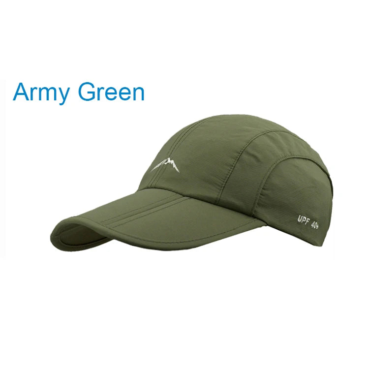 Waterproof Outdoor Sport Baseball Cap Unisex Spring Summer Quick Drying Hat Breathable Cap Foldable Cycling hat Sun Protection
