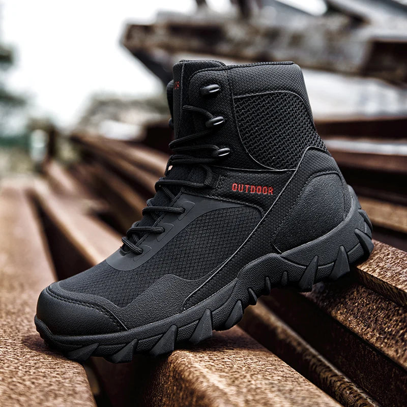 Outdoor Men Hiking Trekking Shoes Army Military Tactical Desert Boot Breathable Climbing Work Shoes Ankle Short Shoes