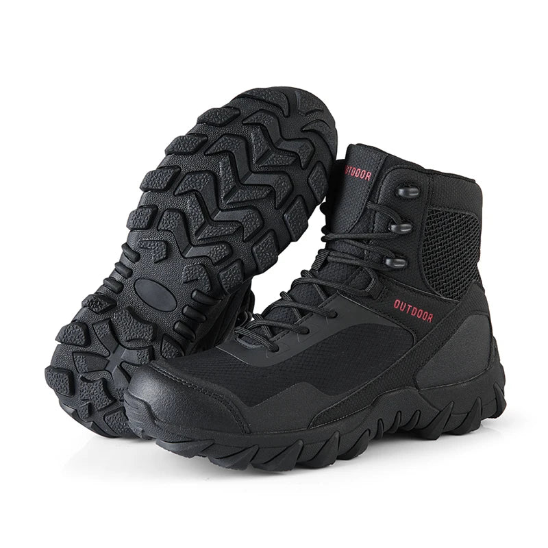 Outdoor Men Hiking Trekking Shoes Army Military Tactical Desert Boot Breathable Climbing Work Shoes Ankle Short Shoes