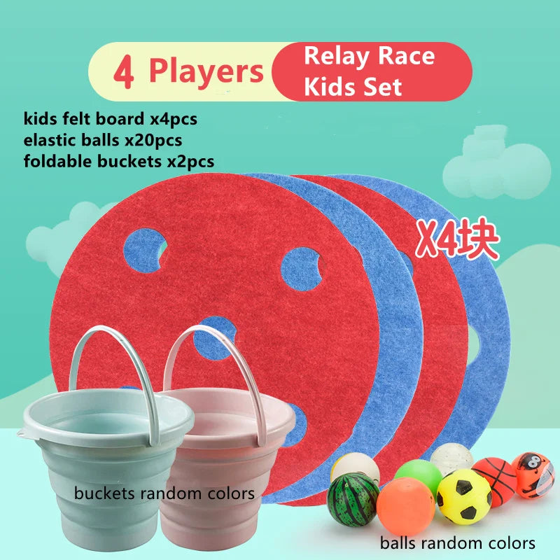 Large Outdoor Games Adults Team Building Balance Ball Relay Race Kids Sensory Toys Family Interactive Fun Party Supplies Props