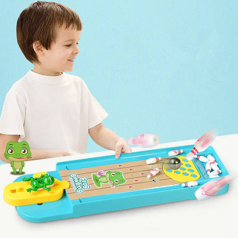 Mini Desktop Bowling Game Toy GO GAME Funny Table Sports Training Game Board Games Bowling Table Top Holiday Family Party Toy