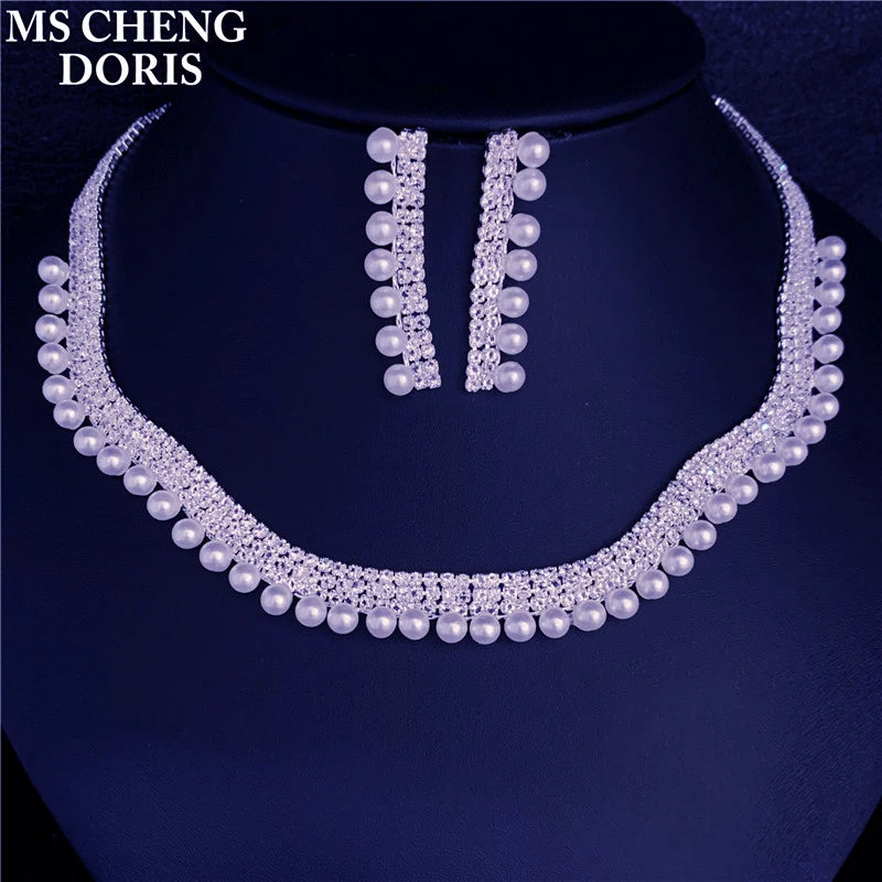 Fashion Wedding Bridal Jewelry Sets For Women Rhinestone Austrian Crystal Jewelry Set Bracelet Earrings Set Indian Accessories