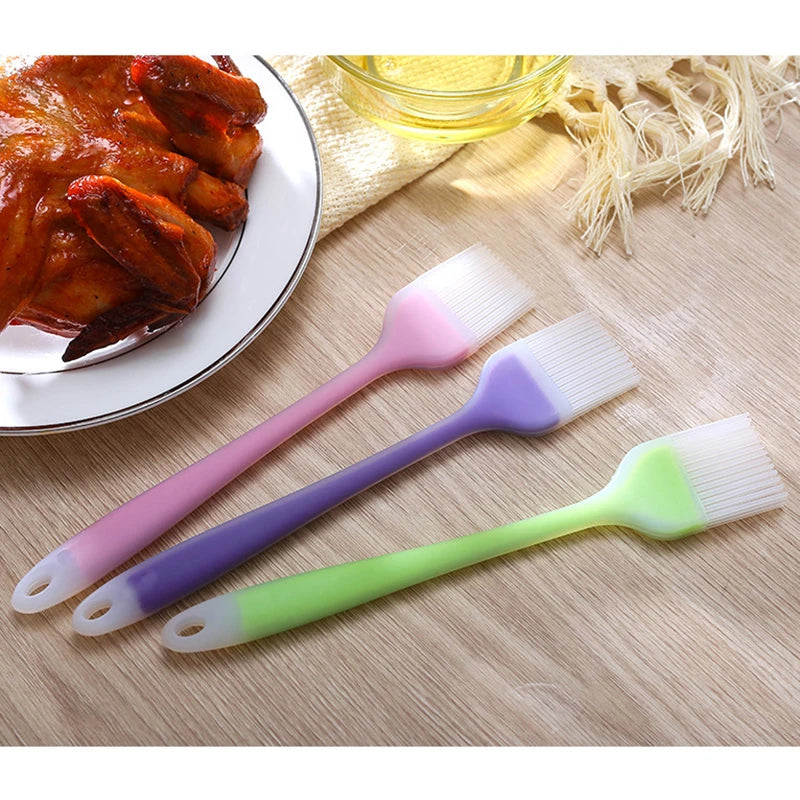 1 PC Silicone Baking BBQ Basting Brush Bakeware Pastry Bread Oil Cream Cooking Baking Kitchen Tools For Outdoor Camping Barbecue