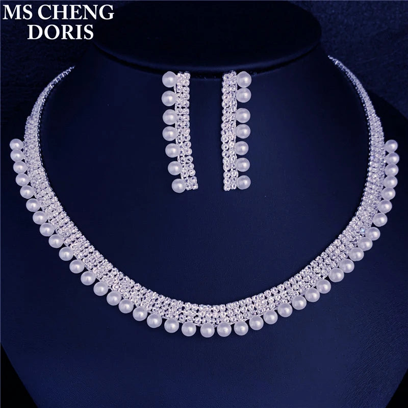 Fashion Wedding Bridal Jewelry Sets For Women Rhinestone Austrian Crystal Jewelry Set Bracelet Earrings Set Indian Accessories