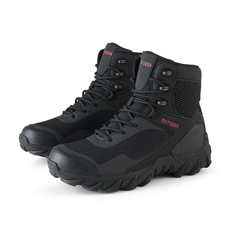 Outdoor Men Hiking Trekking Shoes Army Military Tactical Desert Boot Breathable Climbing Work Shoes Ankle Short Shoes