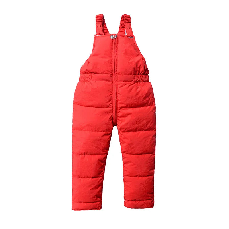 Children Jumpsuits Down Cotton Overalls New Autumn Winter Fashion Casual Solid Baby for Girls Kids Boys Overall Trousers Pants