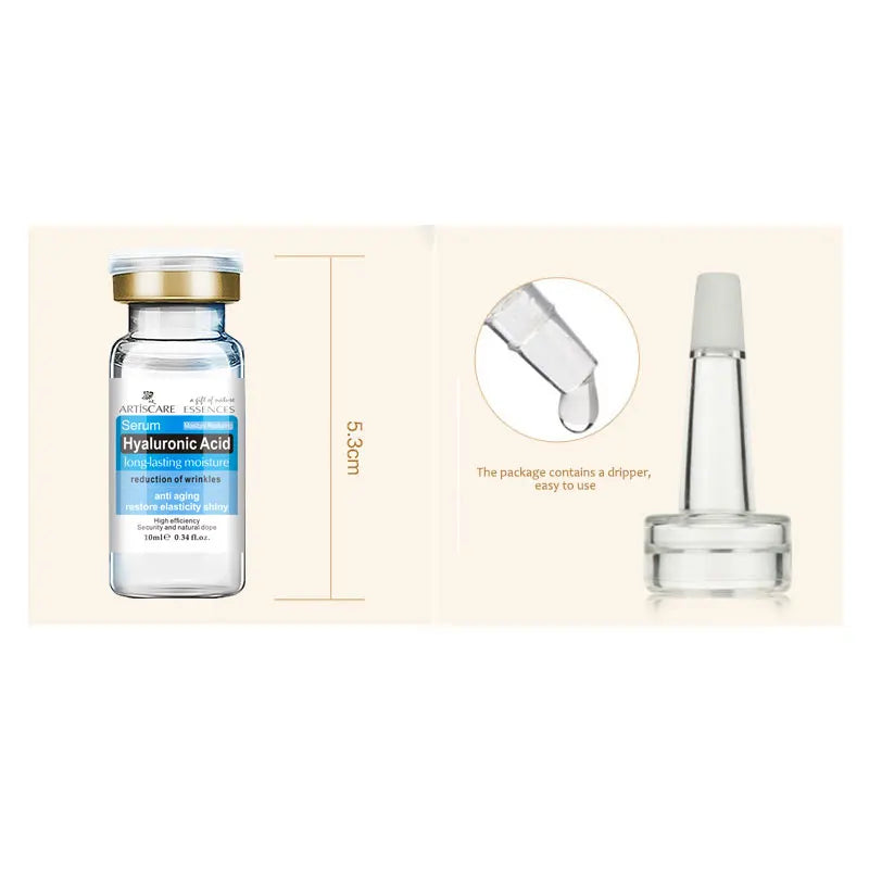 ARTISCARE Hyaluronic Acid Face Serum 3pcs for Hydrating Moisturizer Liquid Essence Skin Care Cream