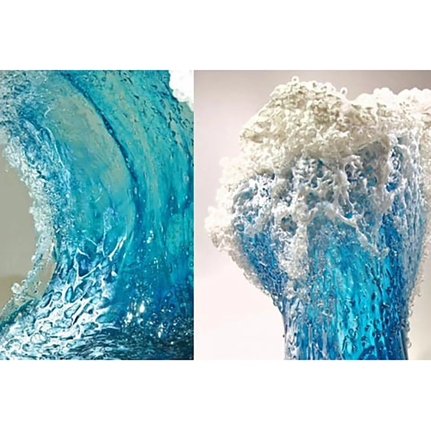 Majestical Wavy Vase, Modern Ocean Blue Flower Vases, Centrepieces Flower Pot Vase, Resin Desktop Flower Creactive Vase Decor