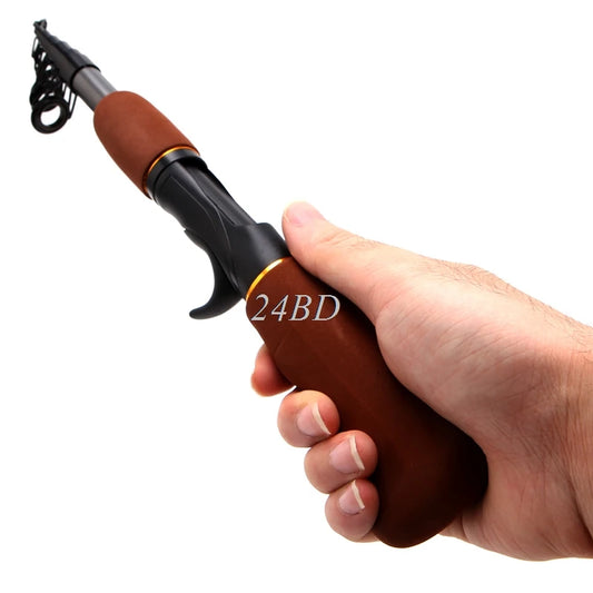 Portable Pocket Winter Fishing Rods Ice Fishing Rods Fishing Reels Rod Fishing Pole Lures Tackle Spinning Casting Rod 24BD