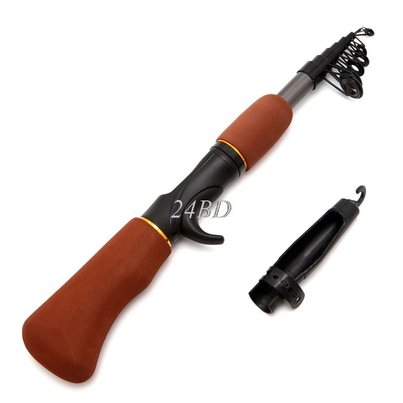 Portable Pocket Winter Fishing Rods Ice Fishing Rods Fishing Reels Rod Fishing Pole Lures Tackle Spinning Casting Rod 24BD