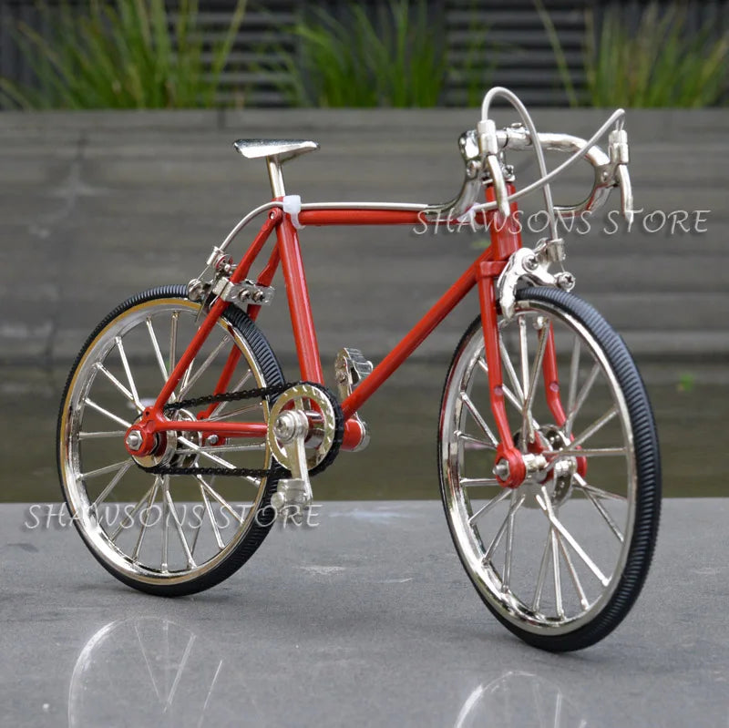 1:10 Scale Diecast Metal Model Toys Racing Bike Bicycle Miniature Replica Collectible