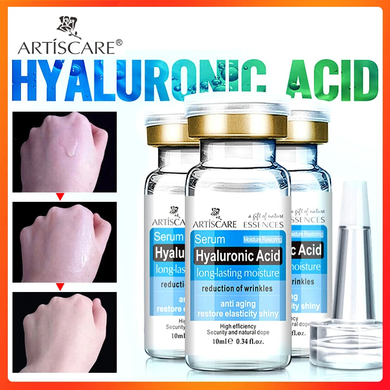 ARTISCARE Hyaluronic Acid Face Serum 3pcs for Hydrating Moisturizer Liquid Essence Skin Care Cream