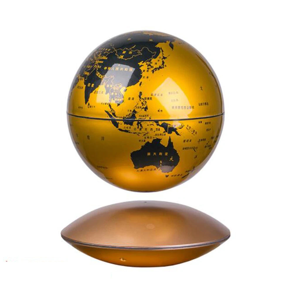 New Creativity 3D Magnetic Levitation Globe LED Night Light 6inch Rotating Globe Floating Desk Lamp For Home Decoration Gift