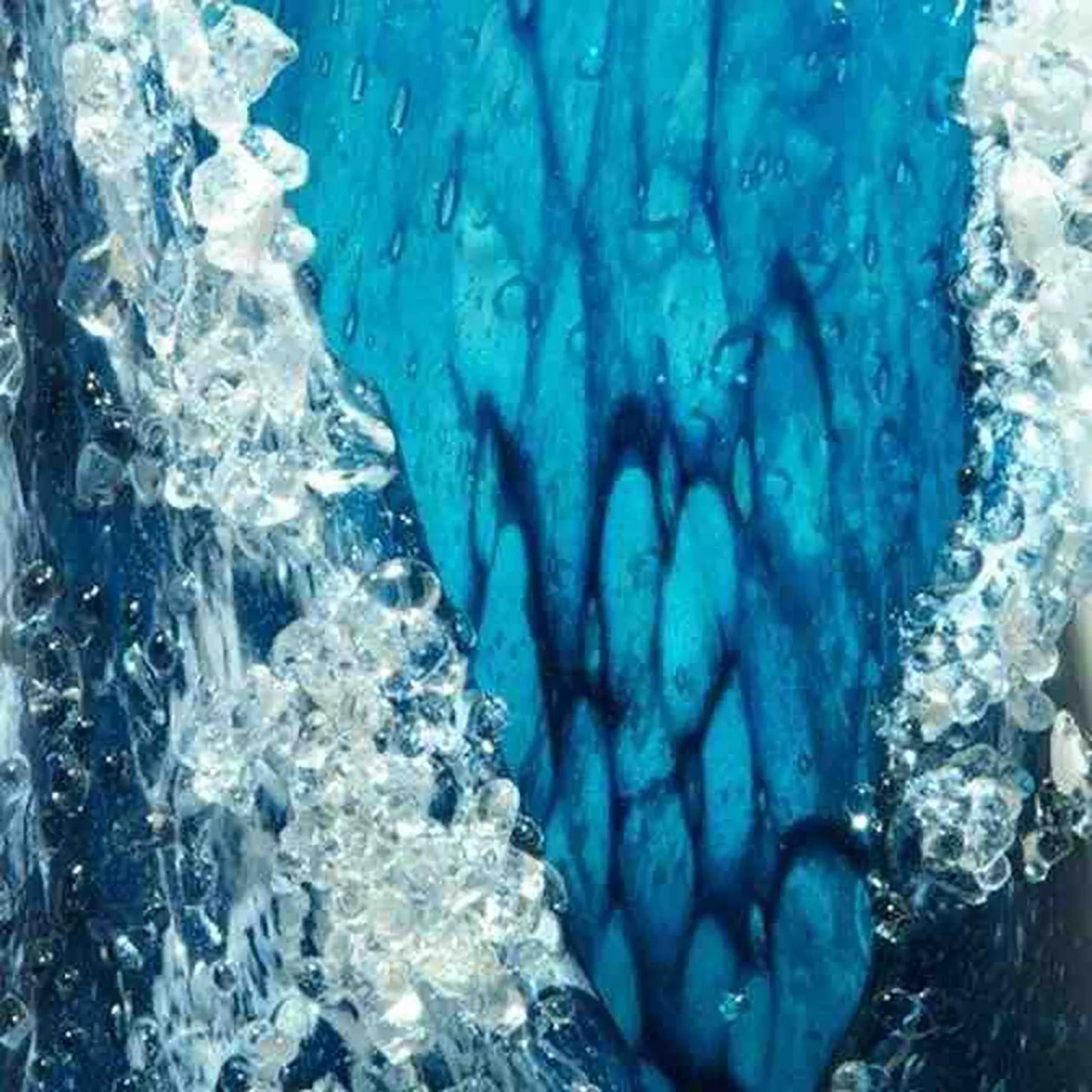 Majestical Wavy Vase, Modern Ocean Blue Flower Vases, Centrepieces Flower Pot Vase, Resin Desktop Flower Creactive Vase Decor