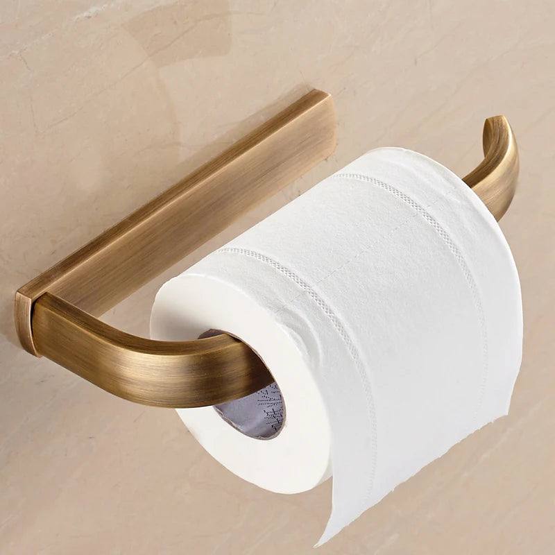 Antique Bronze Bathroom Accessories Sets Towel Shelf Towel Holder Toilet Paper Holder Robe Hook Bath Hardware