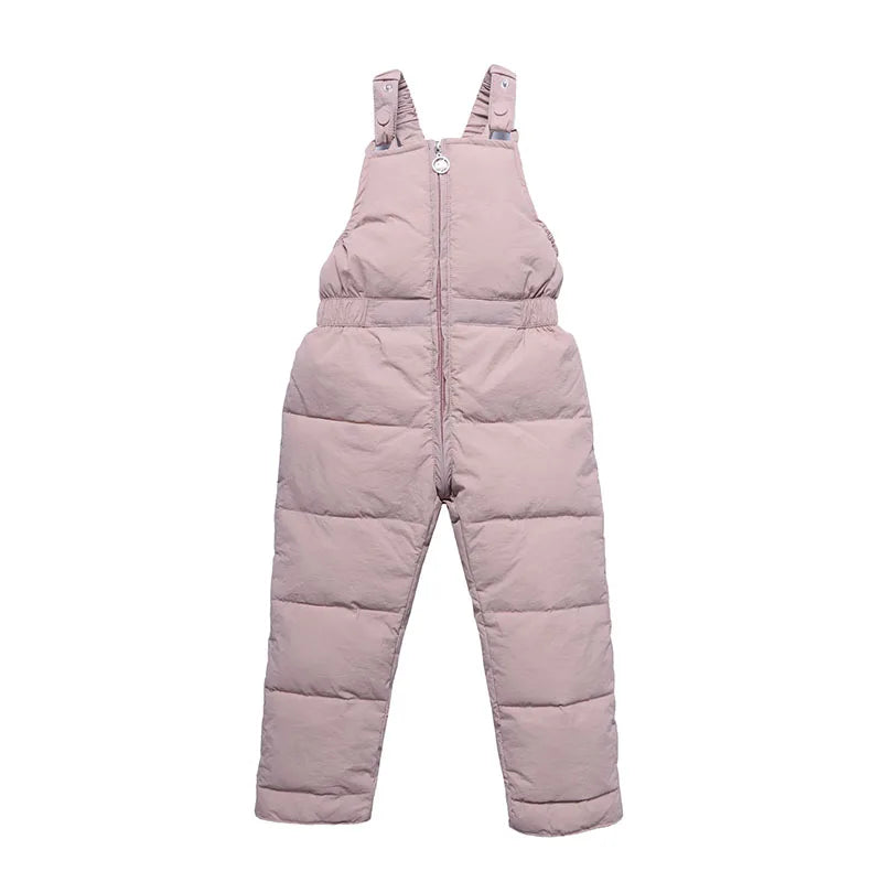 Children Jumpsuits Down Cotton Overalls New Autumn Winter Fashion Casual Solid Baby for Girls Kids Boys Overall Trousers Pants