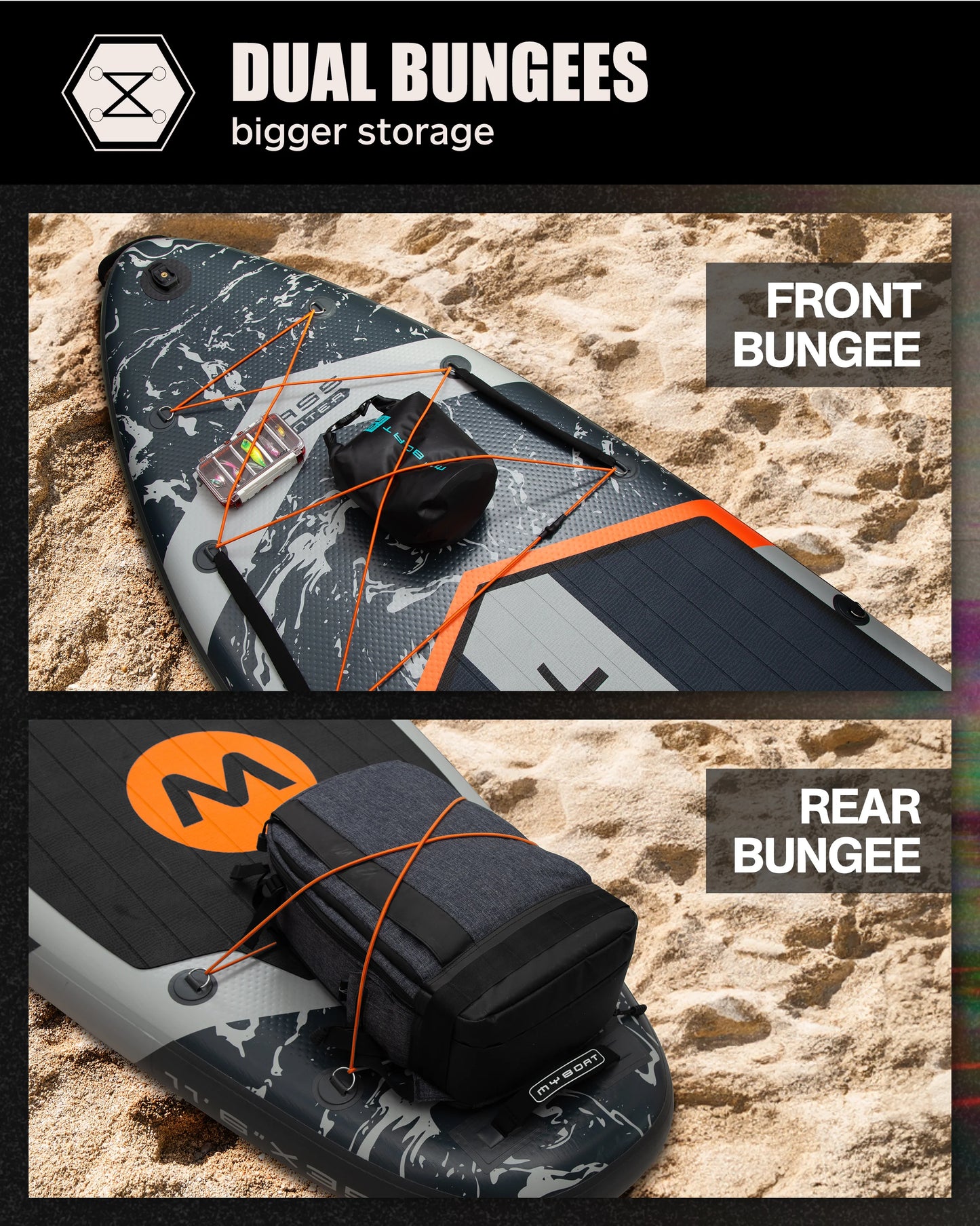 Myboat Waterproof  Extra Wide Inflatable Paddle Board 11'6''x35''x6''Adult Standing Style Aquatic Fishing With Accessories SUP