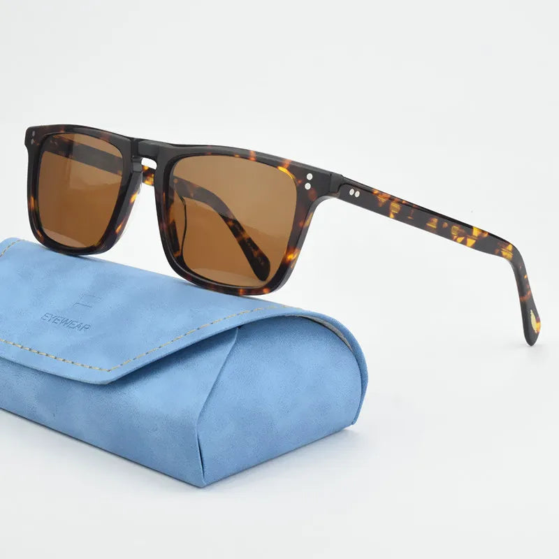 Vintage Designer Sunglasses for Women Fashion ov5189 Driving Transparent Acetate Retro Round Polarized Sun Glasses Men Sunglass