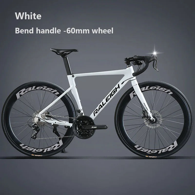 Aluminum Alloy Gravel Bike Road Bicycle.700C Racing Road Bike,40/60mm 16/18/24/27 Speed,Road Cycling Bicycle for Student Adult