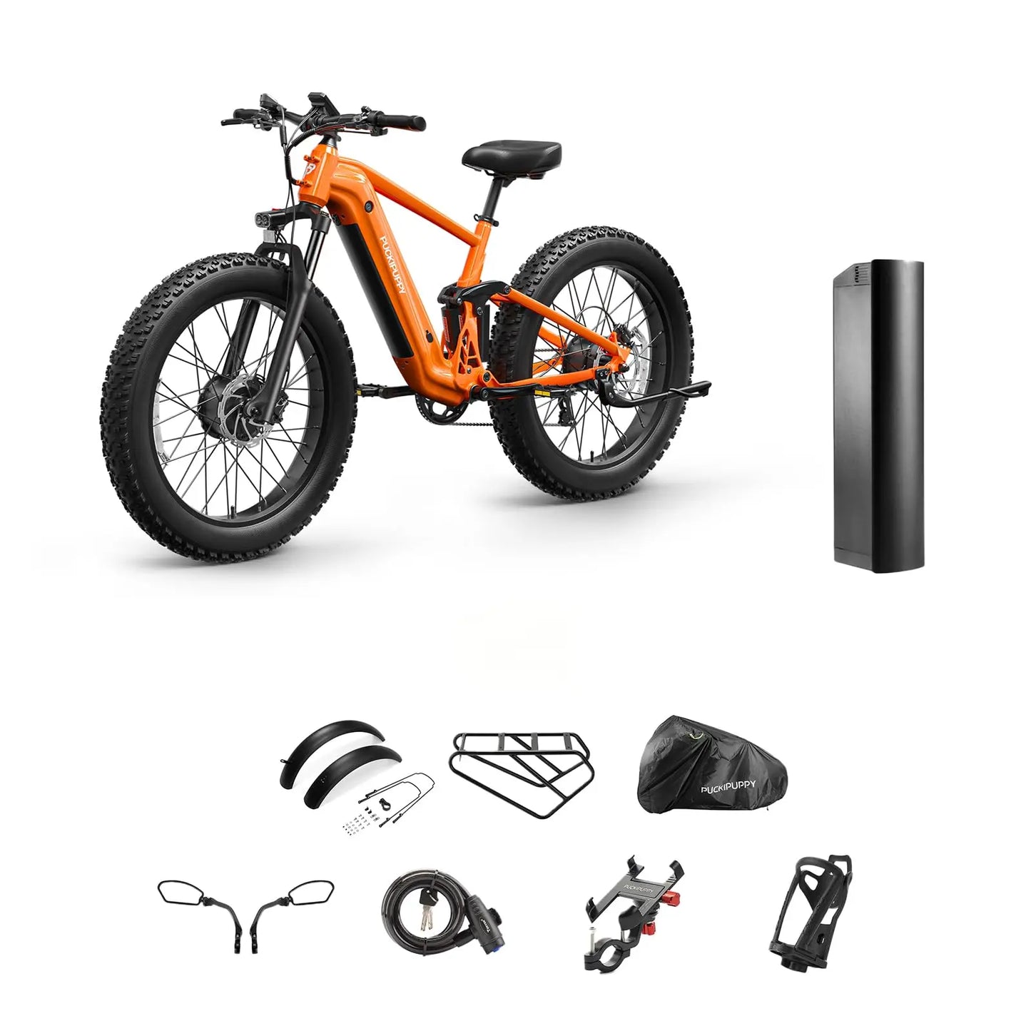 PUCKIPUPPY Golden Retriever Pro Dual Motor Electric Bicycle 1600W 48V 20AH Battery Electric Bike With Torque Sensor E Bike