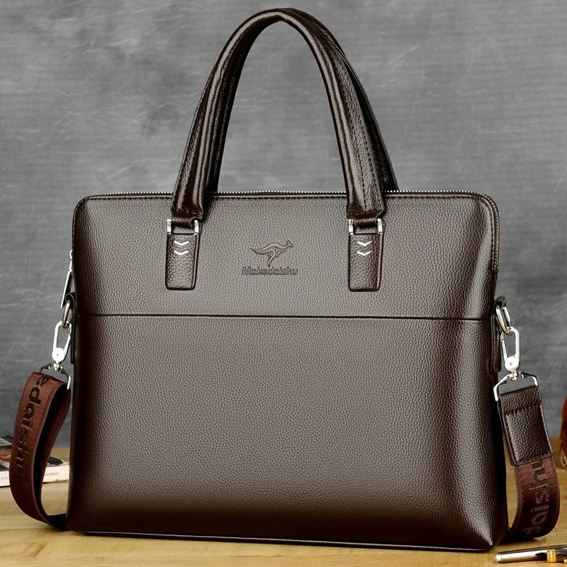 Men Leather Shoulder Bag Business For Man Famous Brand Crossbody Messenger Computer Bag Male Lawyer Luxury Handbags Bolso Hombre