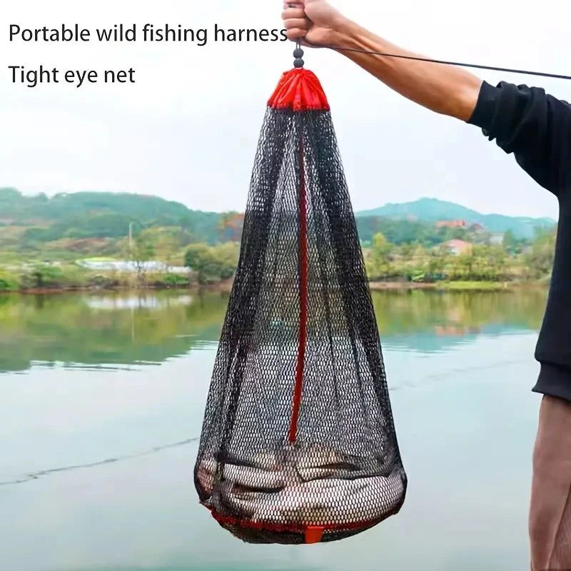 Portable Wild Fishing Mouth Guard Mesh Oxford Fabric Mini Fish Guard Mesh Bag Fishing Equipment