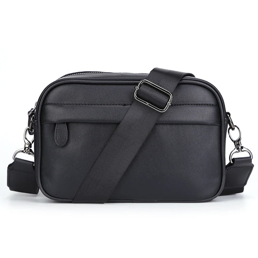 Casual Business Shoulder Purse Classic Pattern Men Shoulder Crossbody Bag Wide Strap Small Square Plaid Designer Male Sling Bags