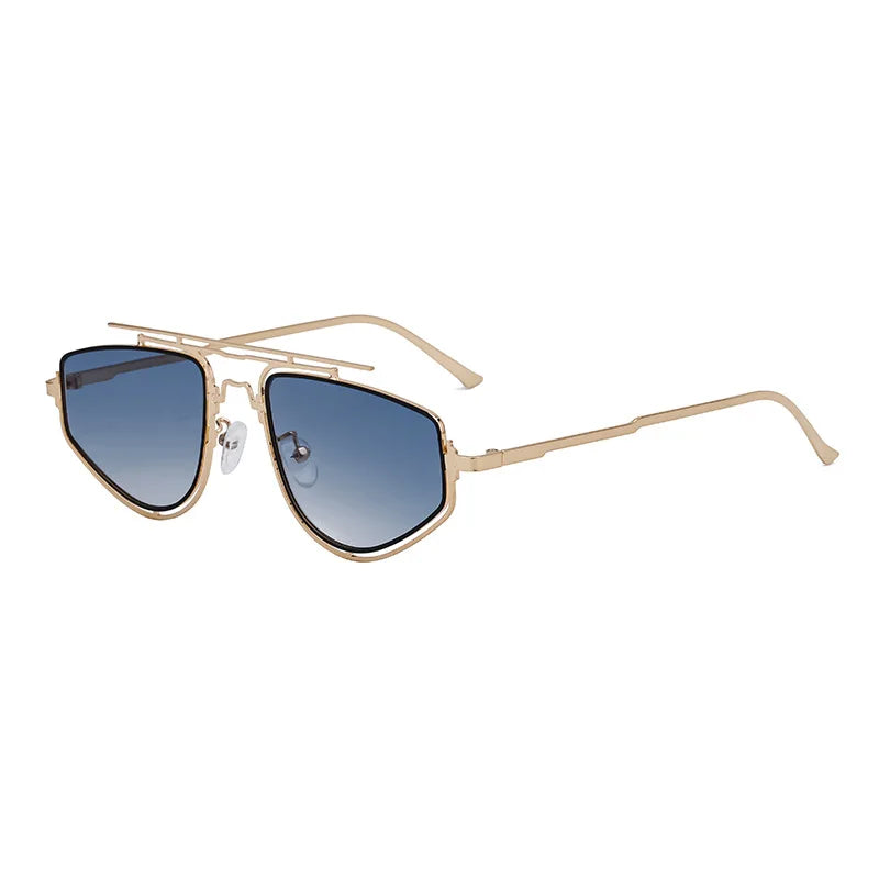 Trendy Gothic Steampunk Square Sunglasses for Men Futuristic Punk Eyewear Metal Frame Drving Shades UV400 Protection Sun Glasses