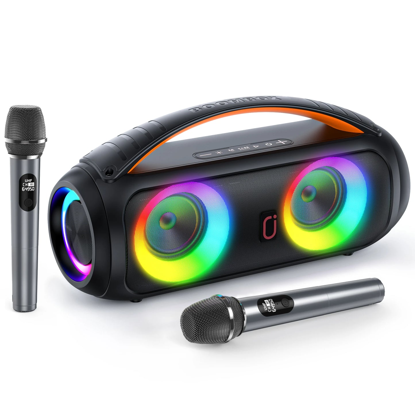 Portable Bluetooth Wireless Speaker, Loud Boombox Speaker with Subwoofer, Powerful Deep Bass Stereo Sound, IP65 Waterproof