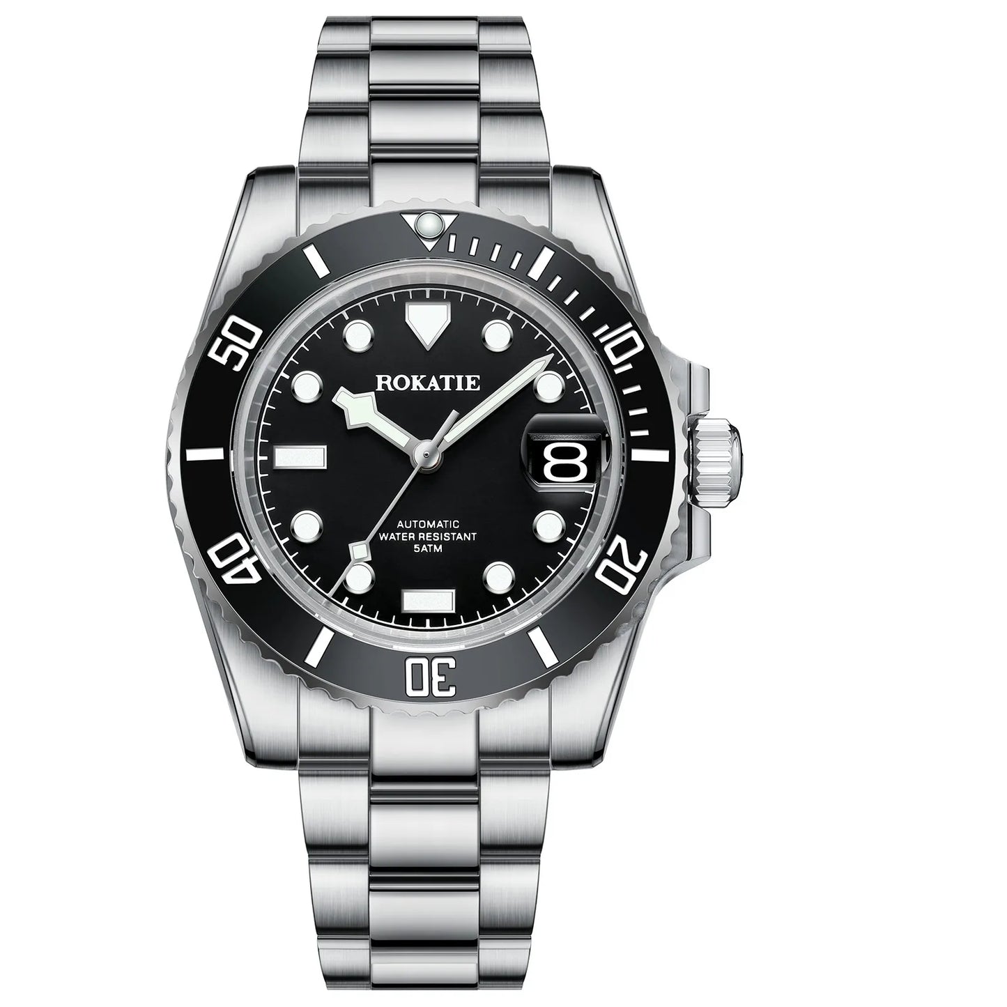 ROKATIE 40mm NH35 automatic movement man watches Business Luminous automatic man watch Luxury Sapphire Crystal Watches for men