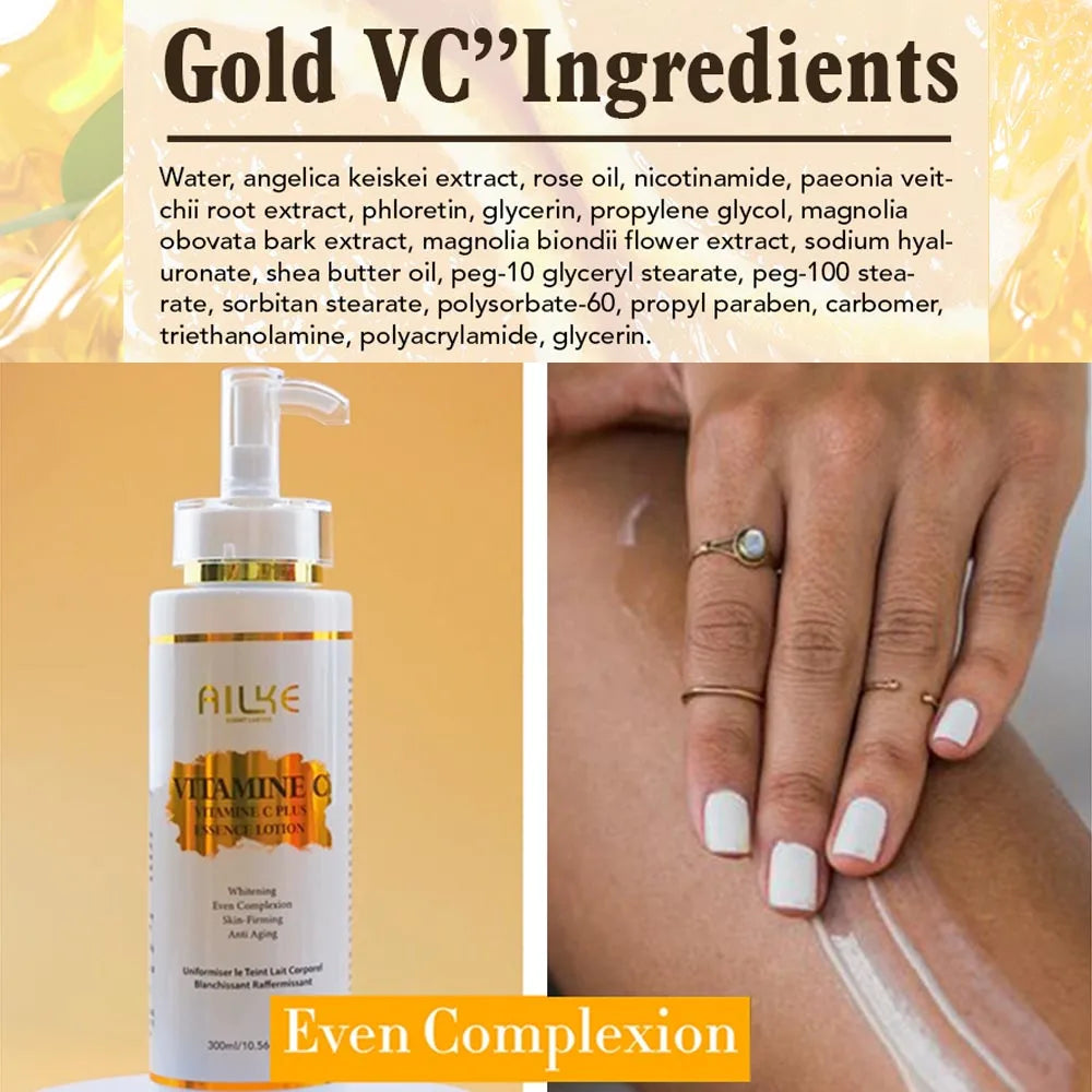 AILKE Whitening Skin Care Kit, With Vitamin C, Brightening, Reduce Dark Spots, Sun Spots, Clean Stains, Elastic & Smooth Skin