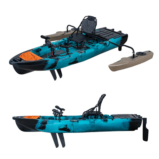 Modular Fishing Kayak Splicing Kayaks Two Section Pedal Drive Kayak for Water Sports