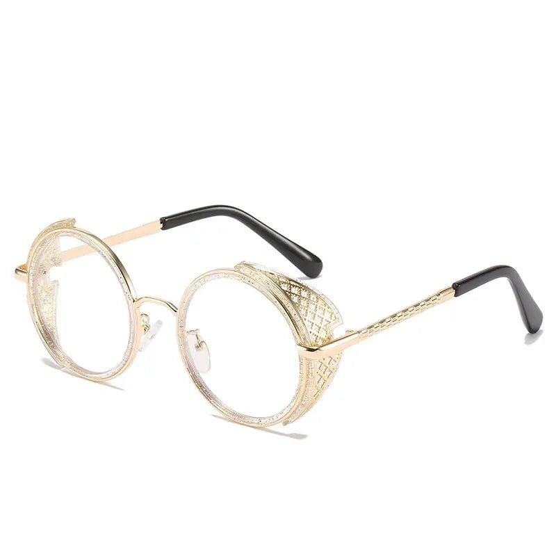 Round Frame Steampunk Sunglasses for Men Women Classic Vintage Trend Design Driving Travel Goths Punk Sun Glasses Eyewear 2025