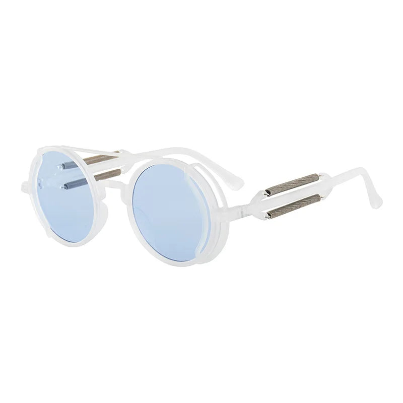 Steampunk Round Sunglasses for Men Luxury Designer Metal Frame Unisex Sun Glasses Men Women Outdoor Riding Sports Sunglasses