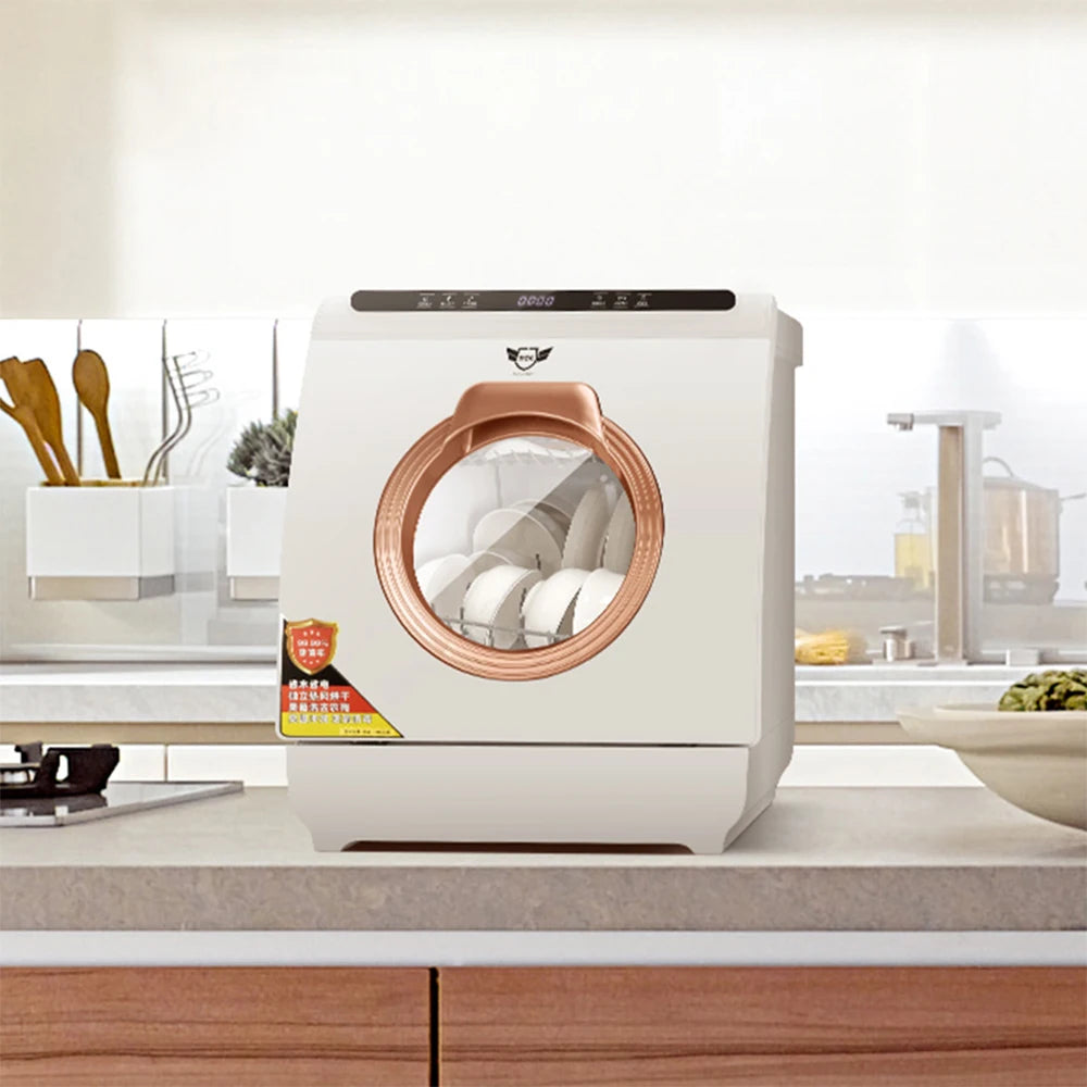 Mini Dishwasher, Portable Countertop Dishwasher, Compact Automatic Dishwasher for Home Kitchen Commercial Use, Q8-Max Model