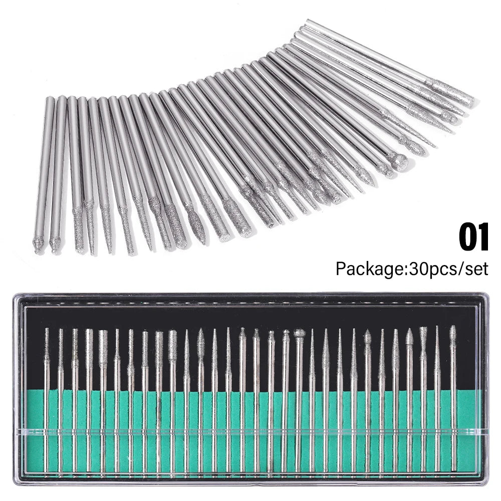 CNHIDS Nail Polishing Tools Electric Nail Drill Machine Pedicure Manicure Drill Set Milling Cutters Set Nail File Equipment