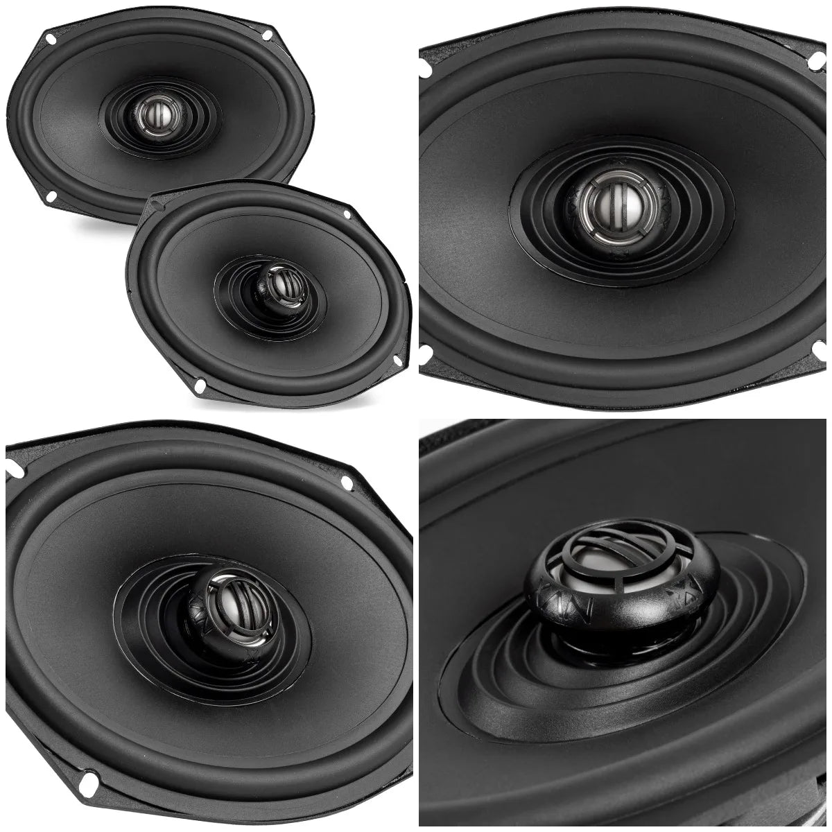 XFHD69L 6x9' Motorcycle Speakers, 800W Peak, 2-Ohm Coaxial with Titanium Tweeters, Waterproof, for Harley-Davidson 1998+ (Pair)