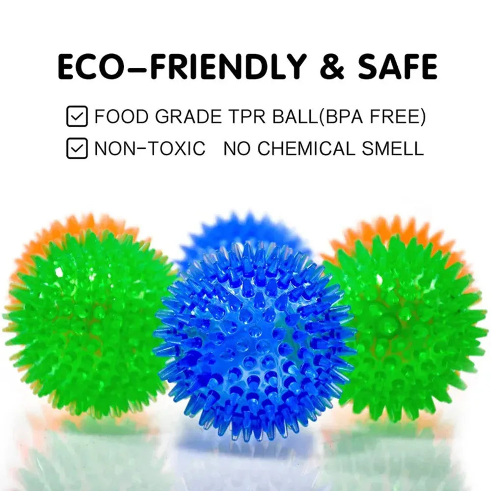 Pet Chew Toys Teeth Grinding Squeaky Tooth Cleaning Ball Cat Puppy Sounding Toy Dog Interactive Toys Pet Supplies