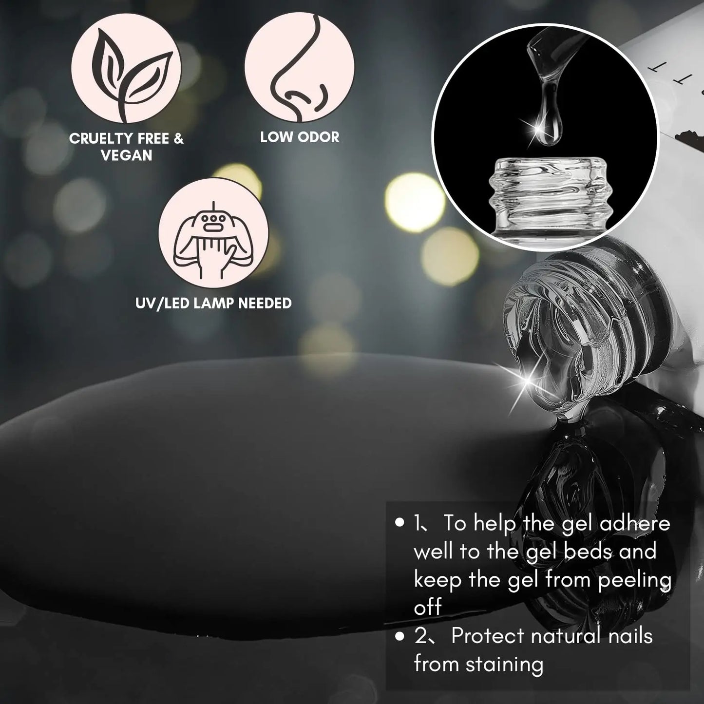 Makartt Gel x Nail Kit , Solid Nail Glue Gel with 500pcs Half Matte Almond Nails Tips & U V LED Nail Lamp For Nail Extension