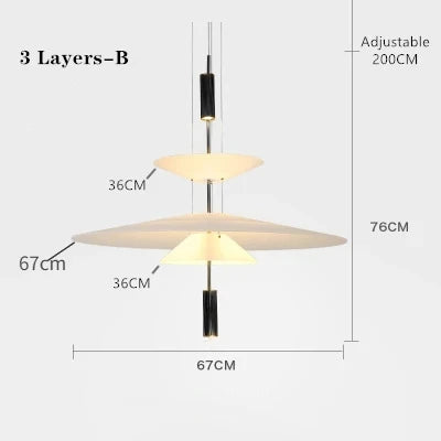 Modern Personality Led Flying Saucer Chandelier Home Decoration Interior Lighting Designer Table Bar Living Room Chandelier