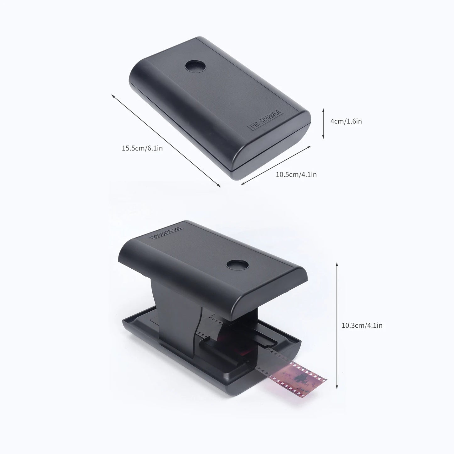 Mobile Film and Slide Scanner for 35mm/135mm Negatives and Slides with LED Backlight Free APP Foldable Novelty Scanner Fun Toys