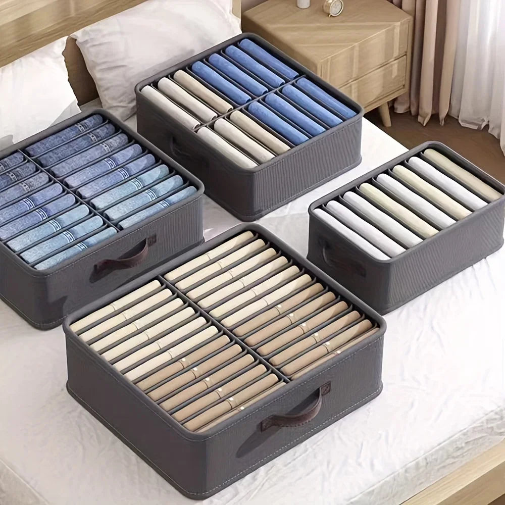 Wardrobe Clothes Storage Organizer Pants Sweater T-Shirt Storage Box with PP Board Cabinet Drawer Organizer Jeans Storage Box