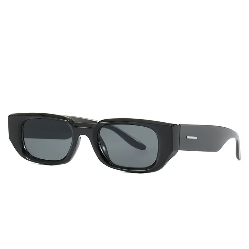 Men Vintage Rectangle White Frame Sunglasses Fashion Retro Brand Designer Sun Glasses UV400 Shades Eyewear Women Goggles