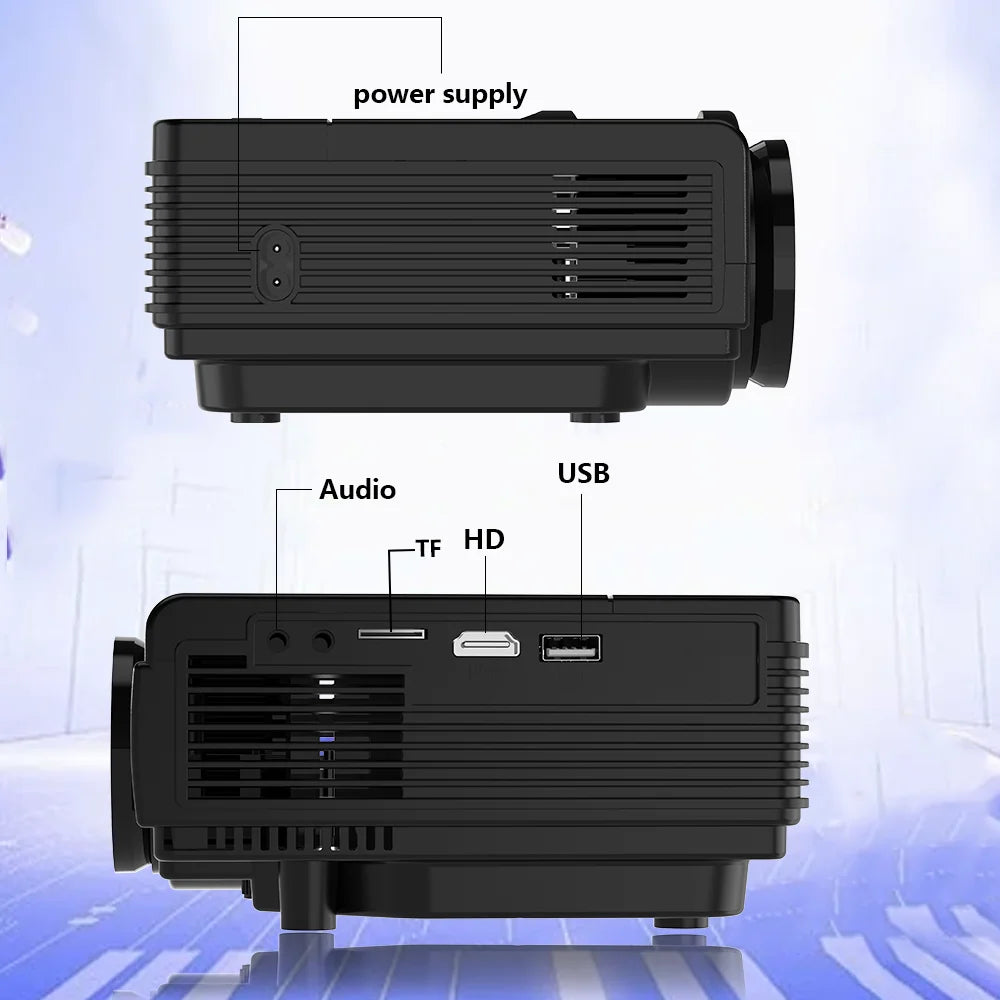 4k Portable Projector 1920*1080P HD Resolution Intelligent Control 5G WiFi BT5.0 Home Theater Outdoor Movie LED Projector