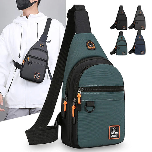 Fashion Men's Chest Bag Handbag Lightweight Oxford Fabric Crossbody Shoulder Bag Stylish Casual Waist Packs Male Chest Bag